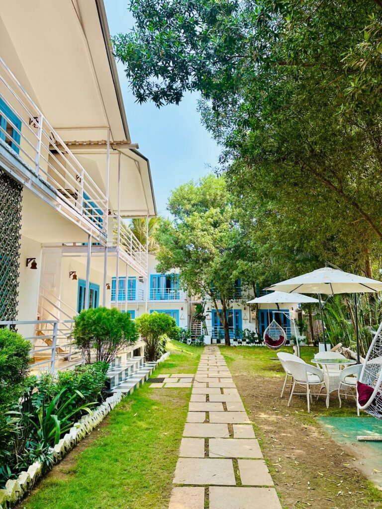 Best resorts in Morjim North Goa with Garden