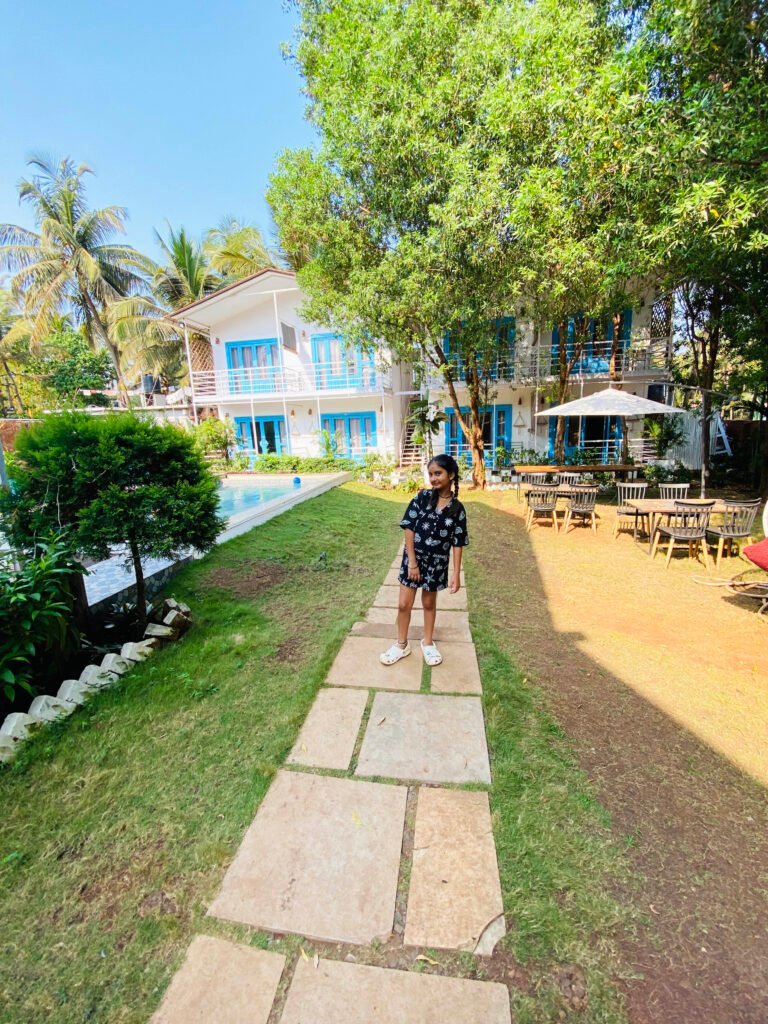 Resort near Morjim beach Goa with Garden